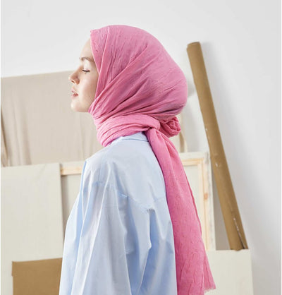 Modefa Shawl Bubblegum Pink Bamboo Viscose Summer Hijab Shawl - Bubblegum Pink