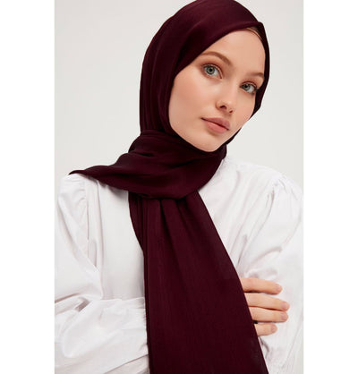 Modefa Shawl Burgundy Shine Hijab Shawl - Dark Burgundy