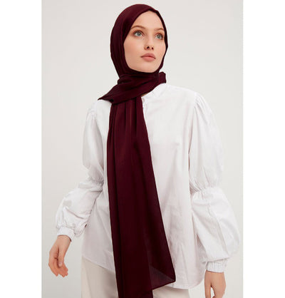 Modefa Shawl Burgundy Shine Hijab Shawl - Dark Burgundy