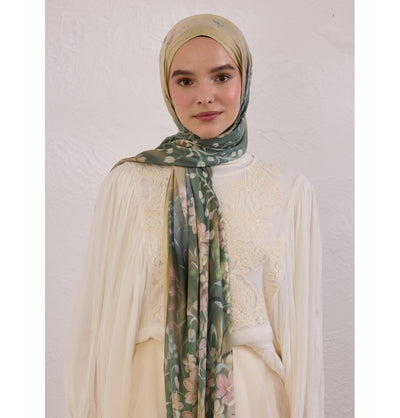 Modefa Shawl Butter Rami Lightweight Hijab Shawl Wisteria - Butter Yellow