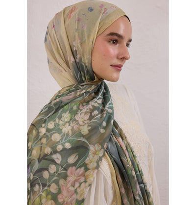 Modefa Shawl Butter Rami Lightweight Hijab Shawl Wisteria - Butter Yellow