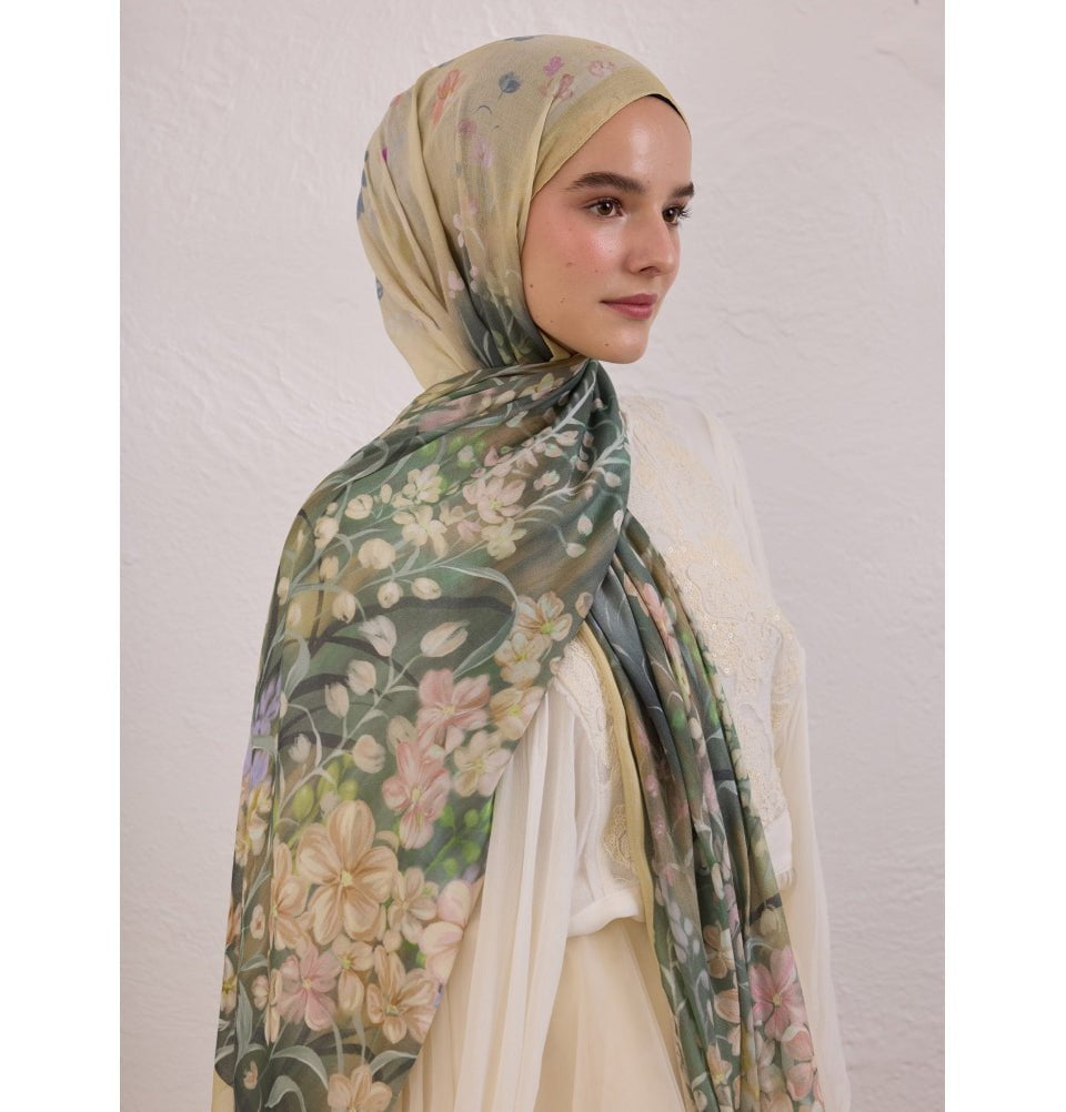 Modefa Shawl Butter Rami Lightweight Hijab Shawl Wisteria - Butter Yellow