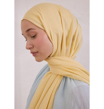 Modefa Shawl Butter Yellow Everyday Basic Soft Viscose Shawl Hijab - Butter Yellow
