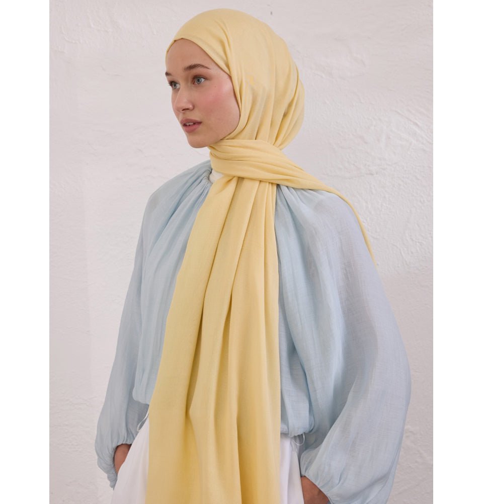 Modefa Shawl Butter Yellow Everyday Basic Soft Viscose Shawl Hijab - Butter Yellow