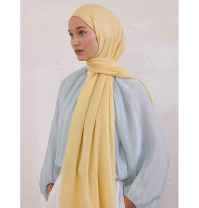 Modefa Shawl Butter Yellow Everyday Basic Soft Viscose Shawl Hijab - Butter Yellow