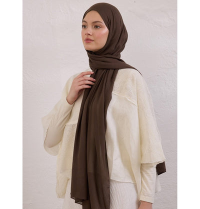 Modefa Shawl Cacao Brown Everyday Basic Soft Viscose Shawl Hijab - Cacao Brown