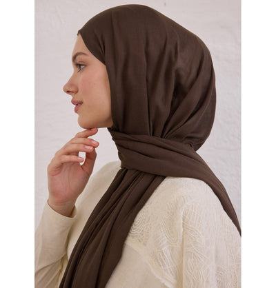 Modefa Shawl Cacao Brown Everyday Basic Soft Viscose Shawl Hijab - Cacao Brown