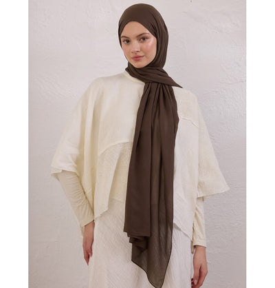 Modefa Shawl Cacao Brown Everyday Basic Soft Viscose Shawl Hijab - Cacao Brown