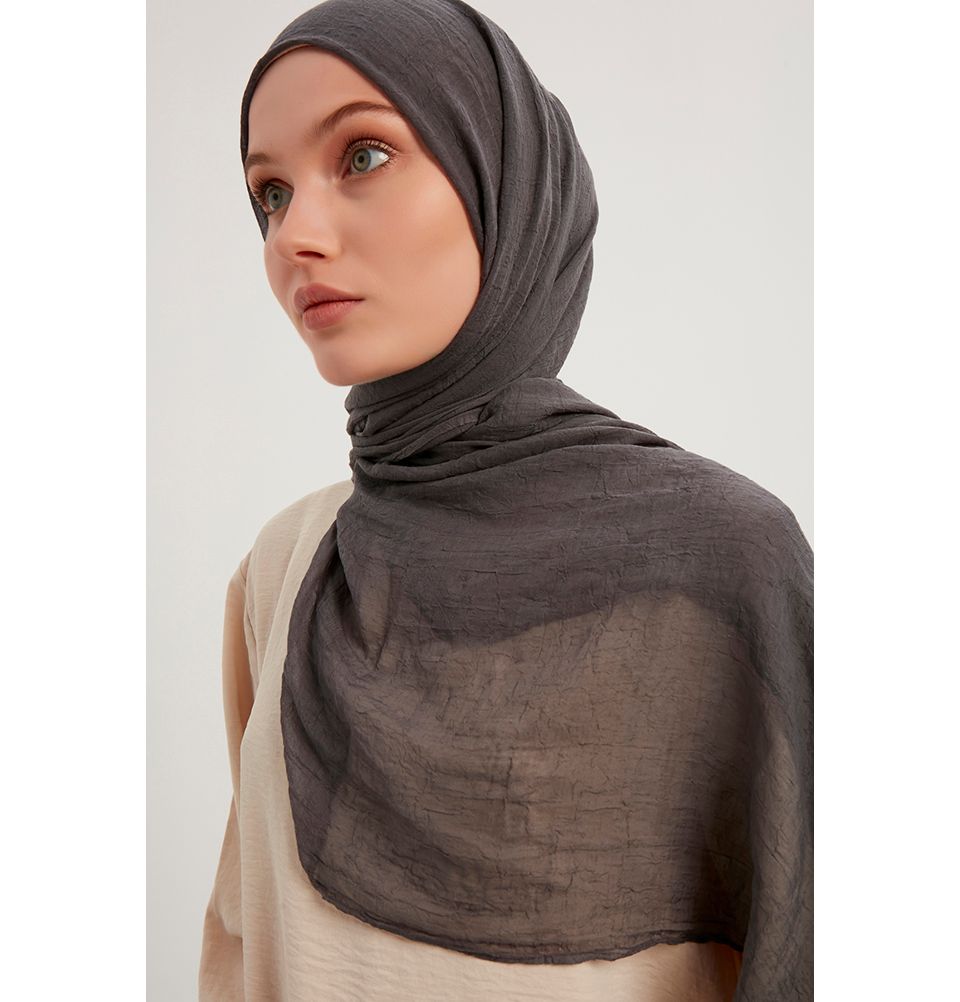 Modefa Shawl Charcoal Grey Comfort Hijab Shawl - Charcoal Grey