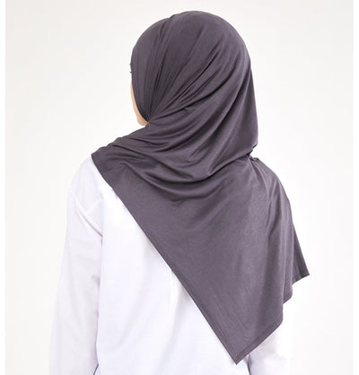 Modefa Shawl Charcoal Grey Soft Jersey Shawl Hijab - Charcoal Grey