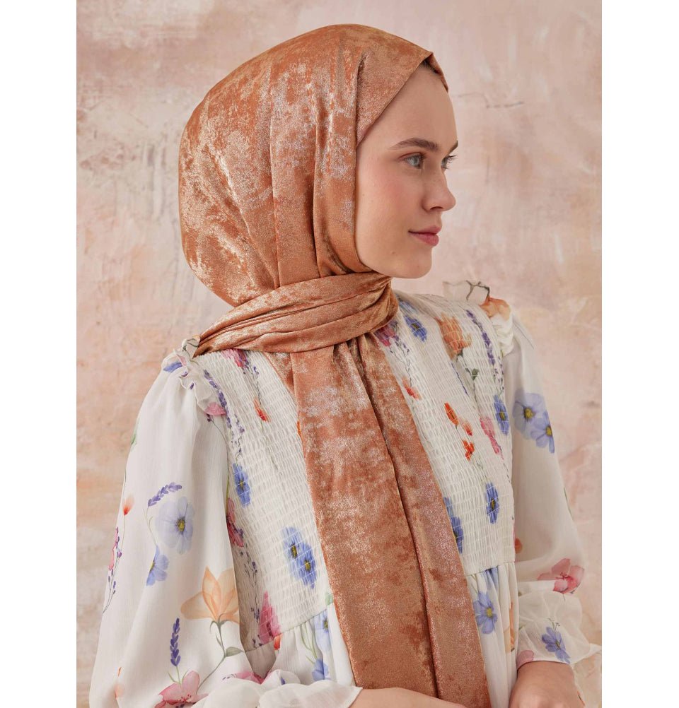 Modefa Shawl Cinnamon Luxury Shine Hijab Shawl - Cinnamon
