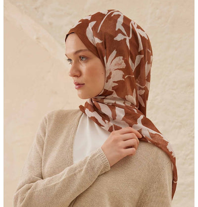 Modefa Shawl Cinnamon Rami Lightweight Hijab Shawl Petunia - Cinnamon