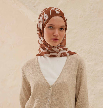 Modefa Shawl Cinnamon Rami Lightweight Hijab Shawl Petunia - Cinnamon