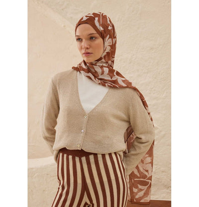 Modefa Shawl Cinnamon Rami Lightweight Hijab Shawl Petunia - Cinnamon