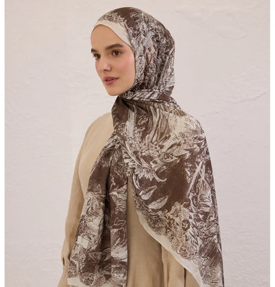 Modefa Shawl Coffee Rami Lightweight Hijab Shawl Secret Elegance - Coffee