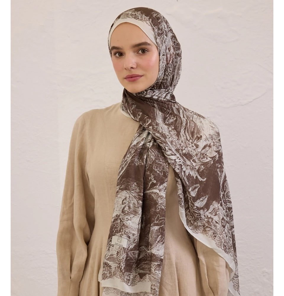 Modefa Shawl Coffee Rami Lightweight Hijab Shawl Secret Elegance - Coffee