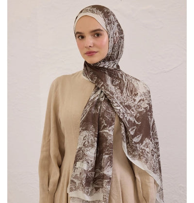 Modefa Shawl Coffee Rami Lightweight Hijab Shawl Secret Elegance - Coffee