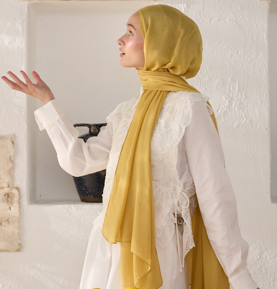 Modefa Shawl Daisy Yellow Everyday Basic Soft Viscose Shawl Hijab - Daisy Yellow