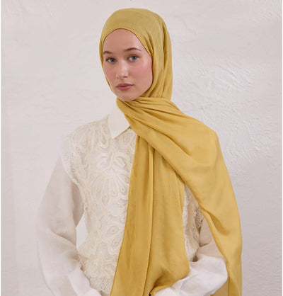 Modefa Shawl Daisy Yellow Everyday Basic Soft Viscose Shawl Hijab - Daisy Yellow