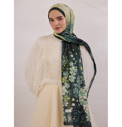 Modefa Shawl Dark Green Rami Lightweight Hijab Shawl Wisteria - Dark Green