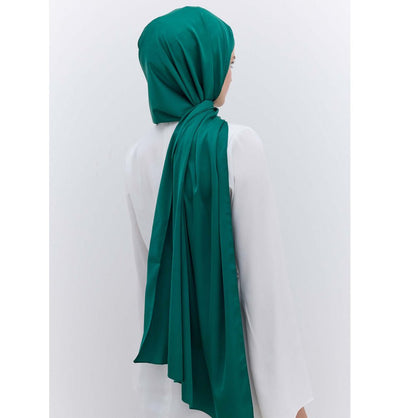 Modefa Shawl Dark Green Satin Elegance Shawl Hijab - Dark Green