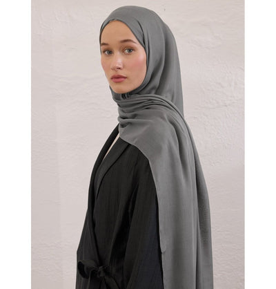 Modefa Shawl Dark Grey Everyday Basic Soft Viscose Shawl Hijab - Dark Grey