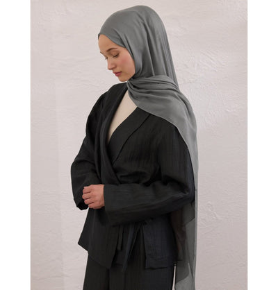 Modefa Shawl Dark Grey Everyday Basic Soft Viscose Shawl Hijab - Dark Grey