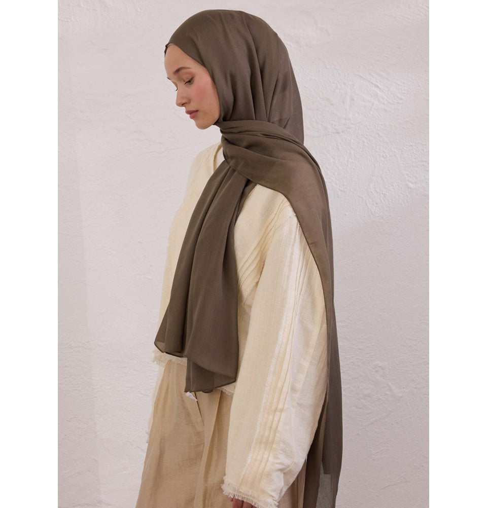 Modefa Shawl Dark Mink Everyday Basic Soft Viscose Shawl Hijab - Dark Mink