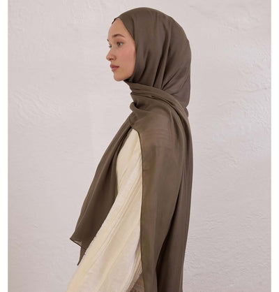Modefa Shawl Dark Mink Everyday Basic Soft Viscose Shawl Hijab - Dark Mink