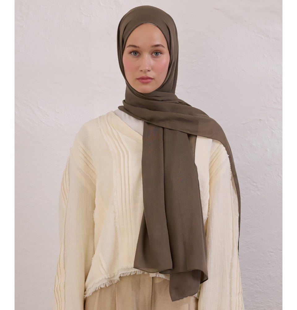 Modefa Shawl Dark Mink Everyday Basic Soft Viscose Shawl Hijab - Dark Mink