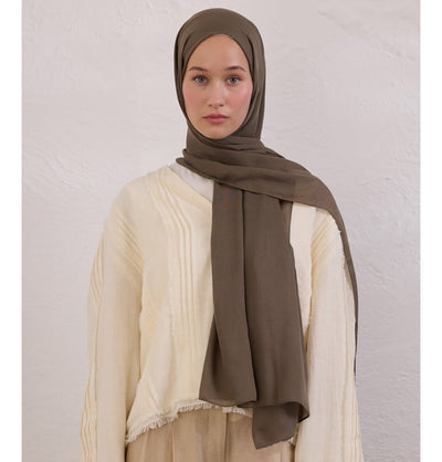 Modefa Shawl Dark Mink Everyday Basic Soft Viscose Shawl Hijab - Dark Mink