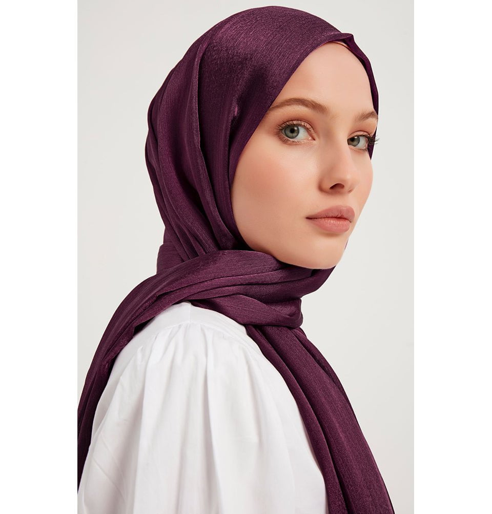 Modefa Shawl Dark Plum Shine Hijab Shawl - Dark Plum
