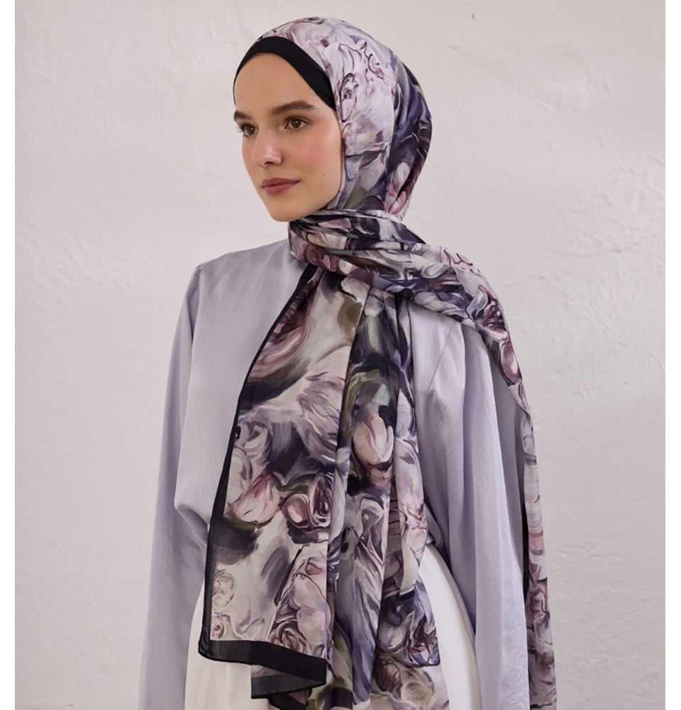 Modefa Shawl Deep Purple Rami Lightweight Hijab Shawl Nerissa - Deep Purple