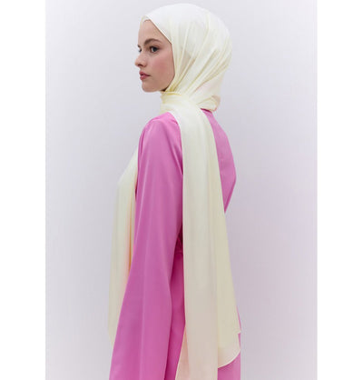 Modefa Shawl Ecru Satin Elegance Shawl Hijab - Ecru