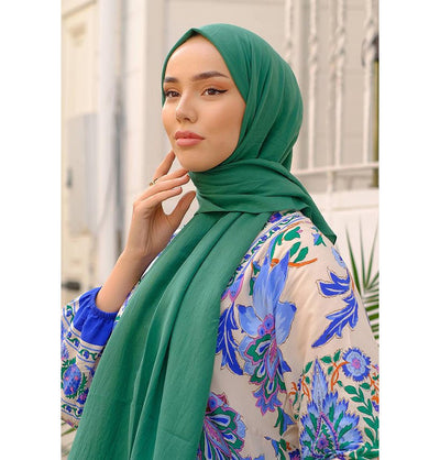 Modefa Shawl Fern Green Premium Soft Cotton Blend Hijab Shawl - Fern Green