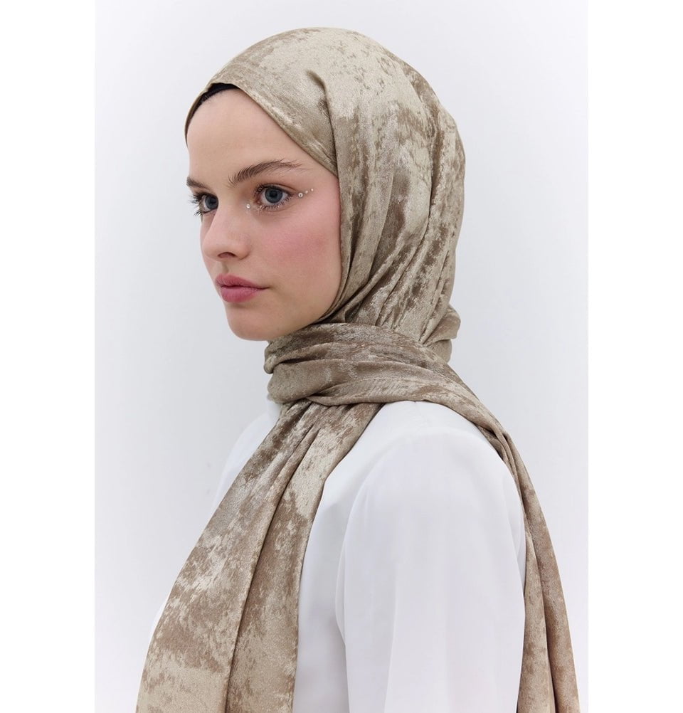Modefa Shawl Gold Luxury Shine Hijab Shawl - Gold