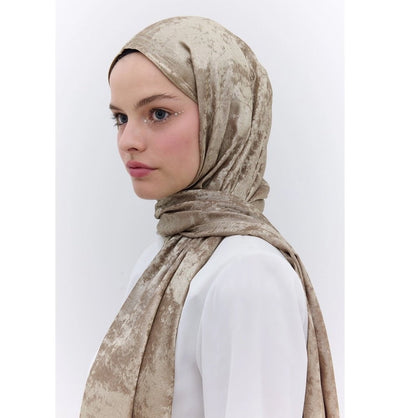 Modefa Shawl Gold Luxury Shine Hijab Shawl - Gold