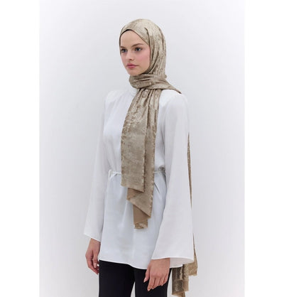 Modefa Shawl Gold Luxury Shine Hijab Shawl - Gold