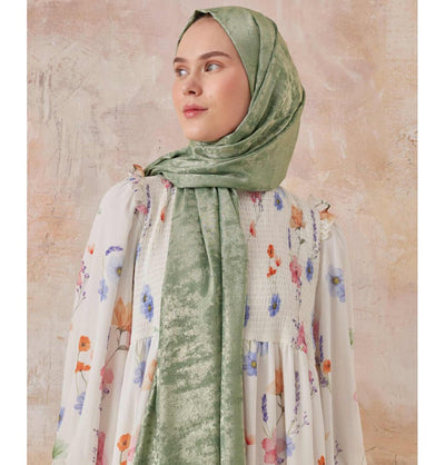 Modefa Shawl Green Luxury Shine Hijab Shawl - Green