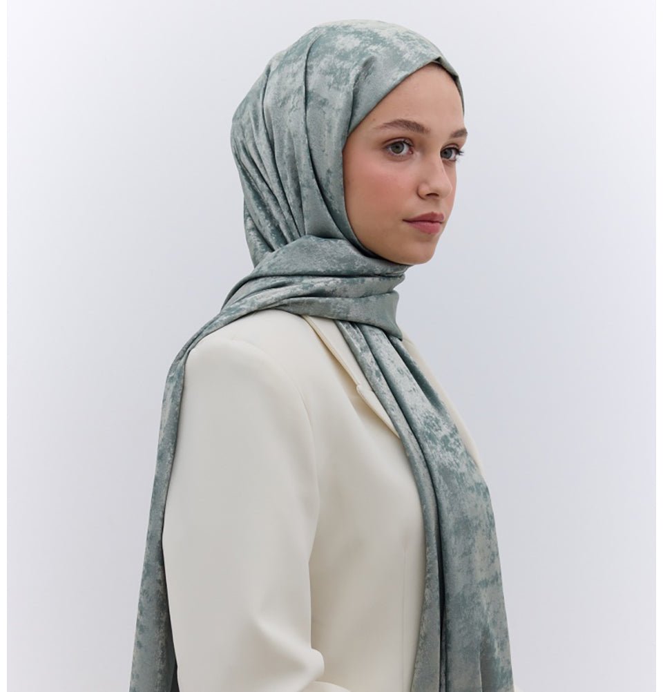 Modefa Shawl Green Luxury Shine Hijab Shawl - Soft Green