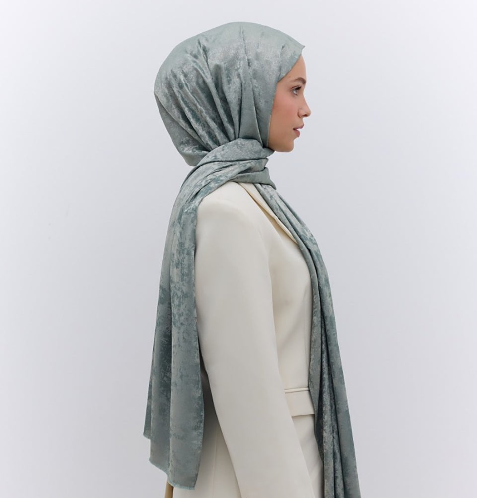 Modefa Shawl Green Luxury Shine Hijab Shawl - Soft Green