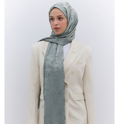 Modefa Shawl Green Luxury Shine Hijab Shawl - Soft Green