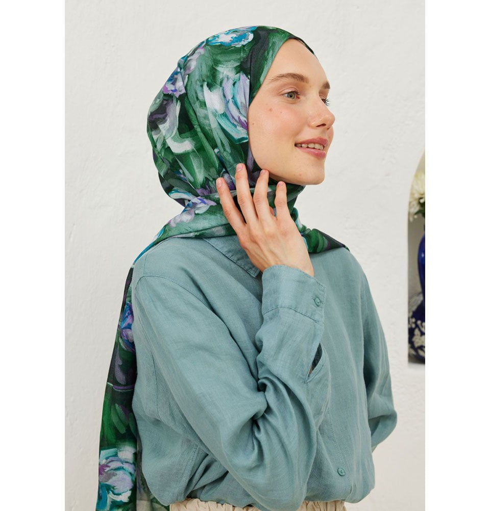 Modefa Shawl Green Rami Lightweight Hijab Shawl Lavinia - Green
