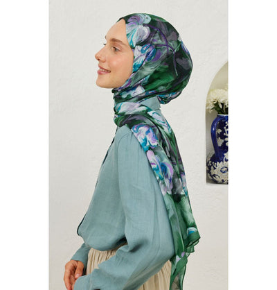 Modefa Shawl Green Rami Lightweight Hijab Shawl Lavinia - Green
