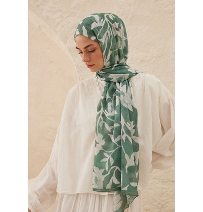 Modefa Shawl Green Rami Lightweight Hijab Shawl Petunia - Teal Green