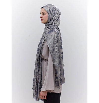 Modefa Shawl Indigo Luxury Shine Hijab Shawl - Indigo