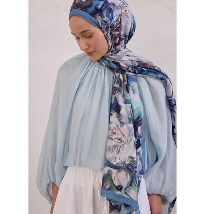 Modefa Shawl Indigo Rami Lightweight Hijab Shawl Nerissa - Indigo