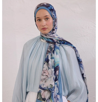 Modefa Shawl Indigo Rami Lightweight Hijab Shawl Nerissa - Indigo
