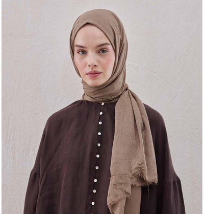 Modefa Shawl Latte Bamboo Viscose Summer Hijab Shawl - Latte