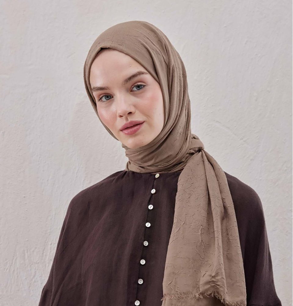 Modefa Shawl Latte Bamboo Viscose Summer Hijab Shawl - Latte